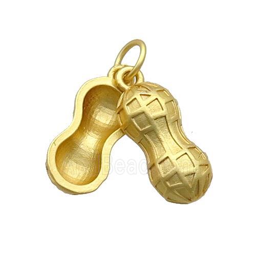 Copper Peanut Pendant Gold Plated