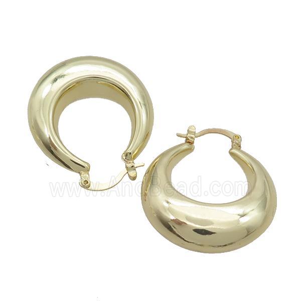 Copper Latchback Earring Gold Plated