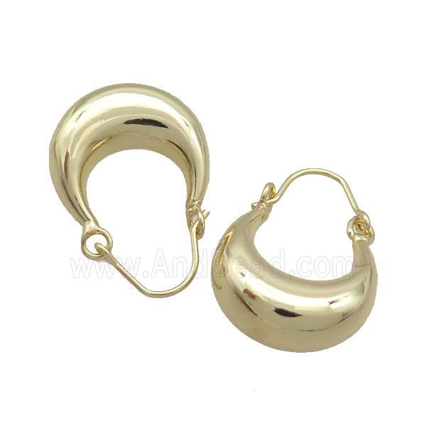 Copper Latchback Earring Gold Plated