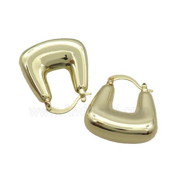 Copper Latchback Earring Gold Plated