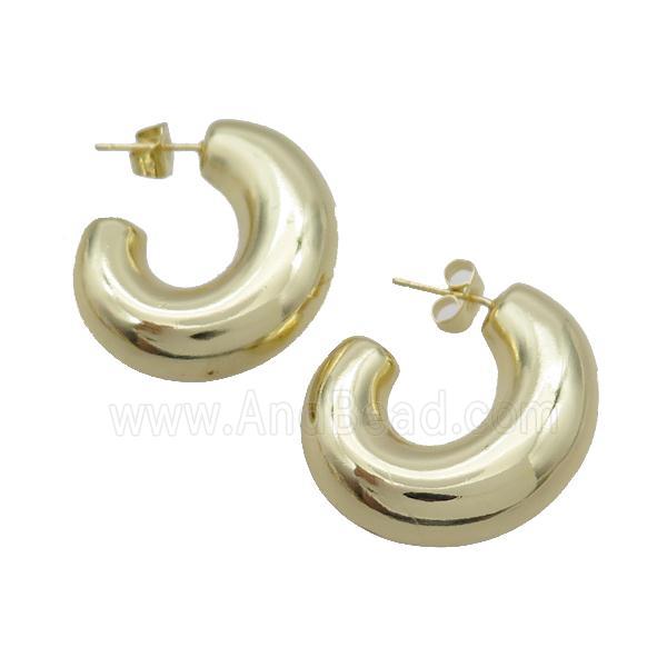Copper Stud Earring Gold Plated