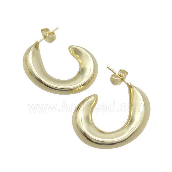 Copper Stud Earring Gold Plated