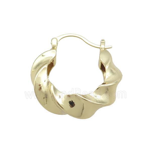 Copper Latchback Earring Gold Plated