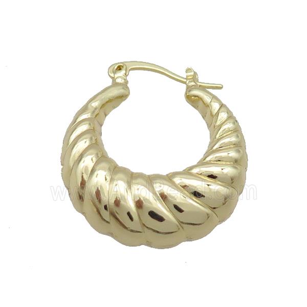 Copper Latchback Earring Gold Plated