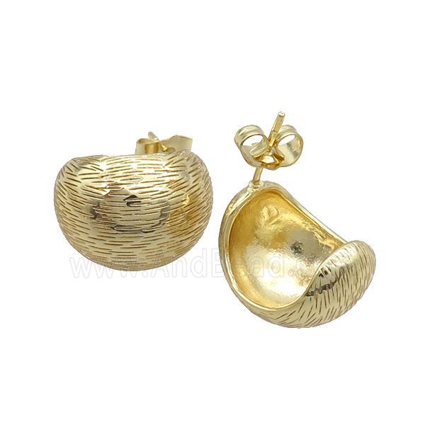 Copper Stud Earring Gold Plated