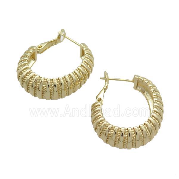 Copper Latchback Earring Gold Plated