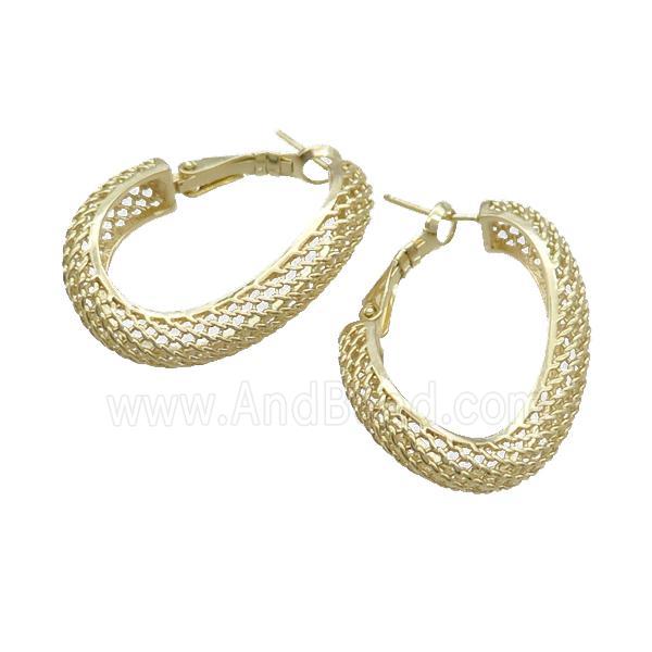 Copper Latchback Earring Gold Plated
