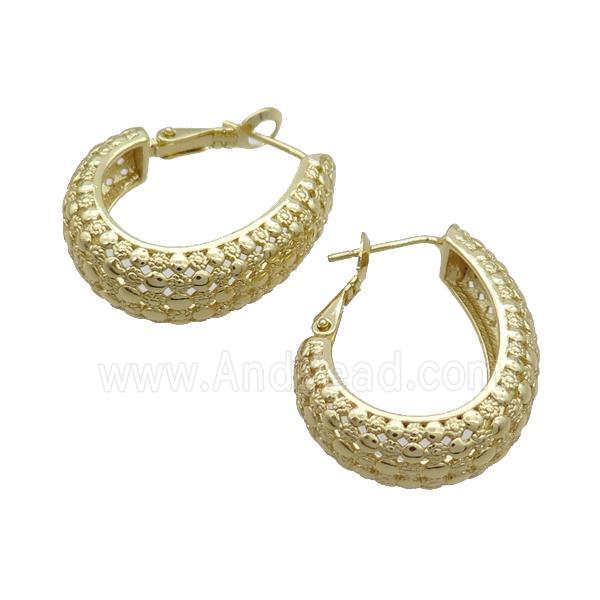 Copper Latchback Earring Gold Plated