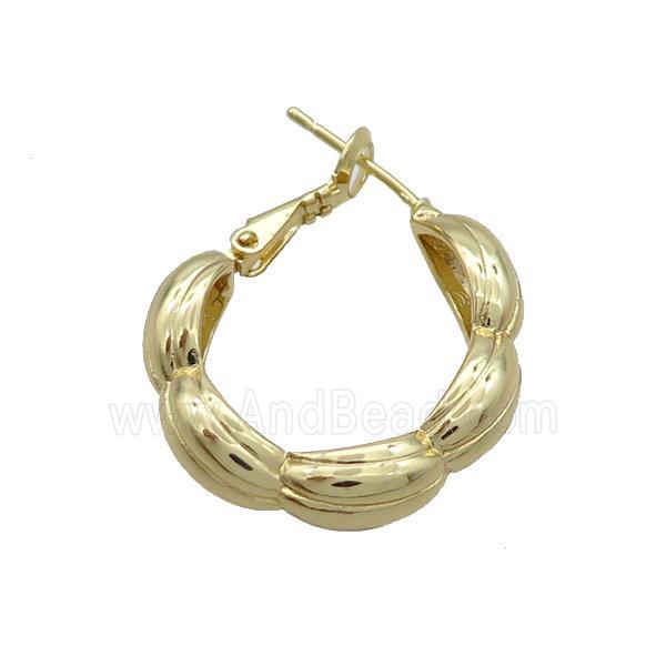 Copper Latchback Earring Gold Plated