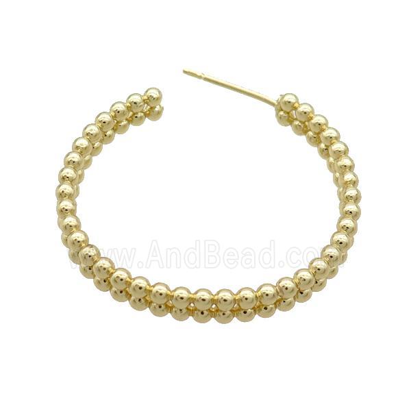 Copper Stud Earring Circle Gold Plated