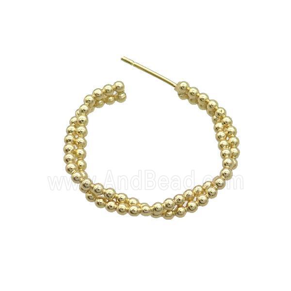 Copper Stud Earring Gold Plated