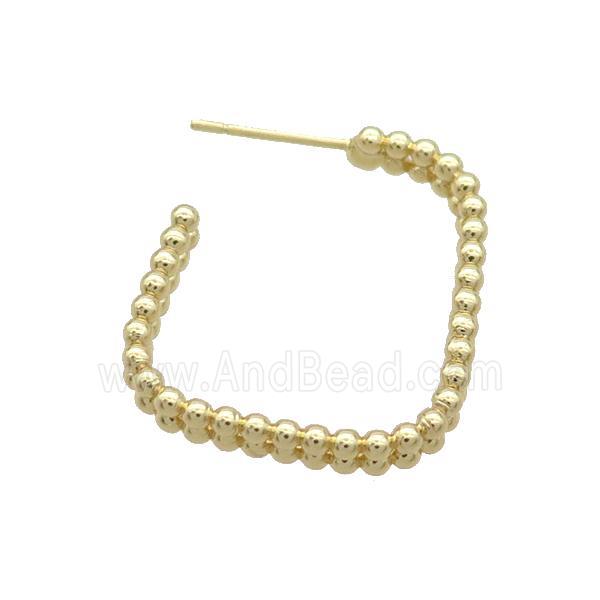 Copper Stud Earring Gold Plated