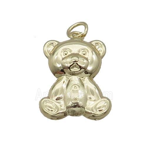 Copper Bear Pendant Gold Plated