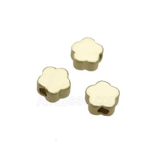 Copper Flower Beads Gold Plated