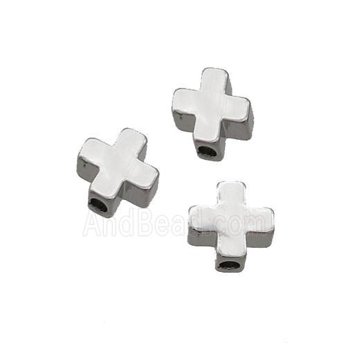 Copper Cross Beads Platinum Plated
