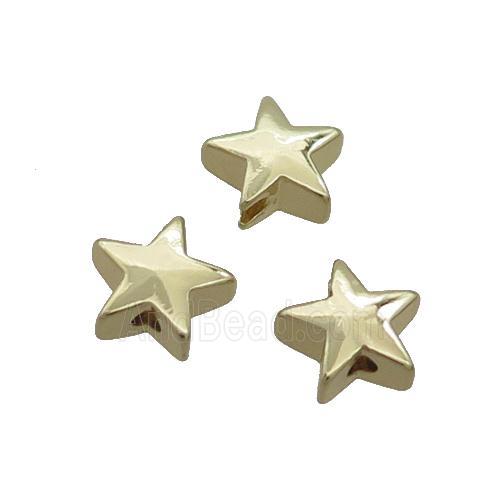 Copper Star Beads Gold Plated