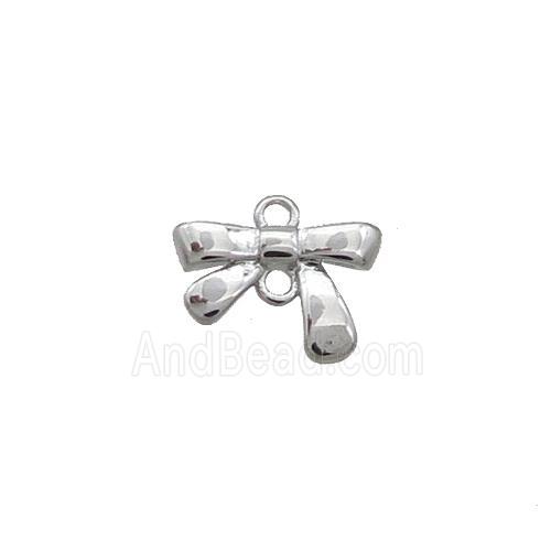 Copper Bowknot Pendant Platinum Plated