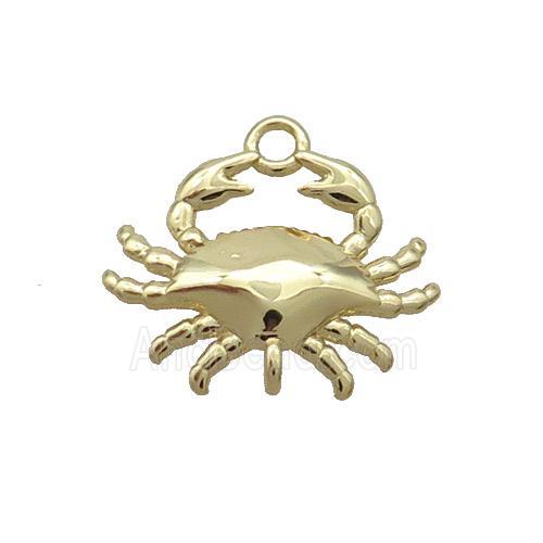 Copper Crab Pendant Gold Plated
