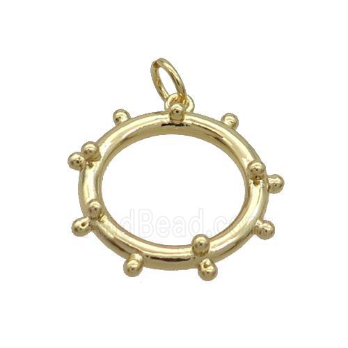 Copper Circle Pendant Gold Plated