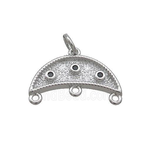 Copper Moon Pendant Platinum Plated