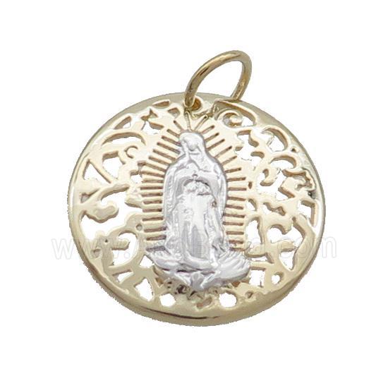 Copper Jesus Pendant Gold Plated Religious