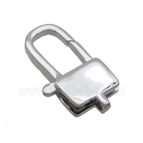 Copper Lobster Clasp Lock Platinum Plated