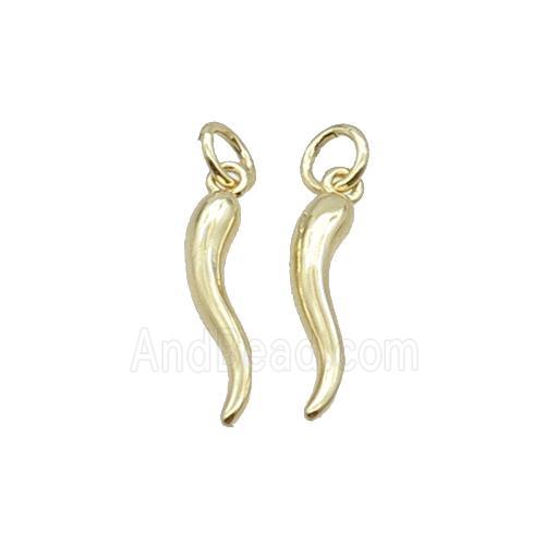 Copper Horn Pendant Gold Plated