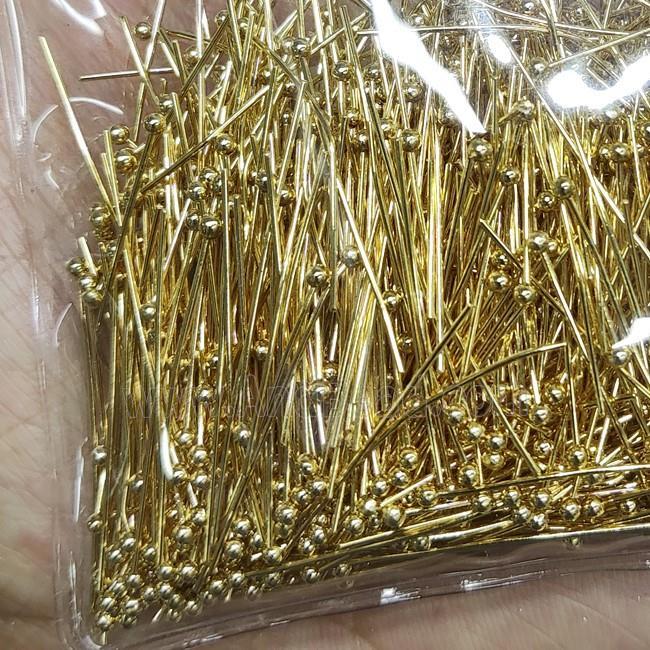 Copper Ball Pin 18K Gold Plated
