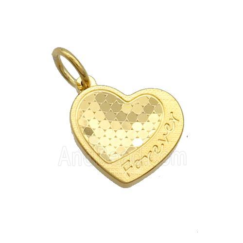 Copper Heart Pendant Forever 18K Gold Plated