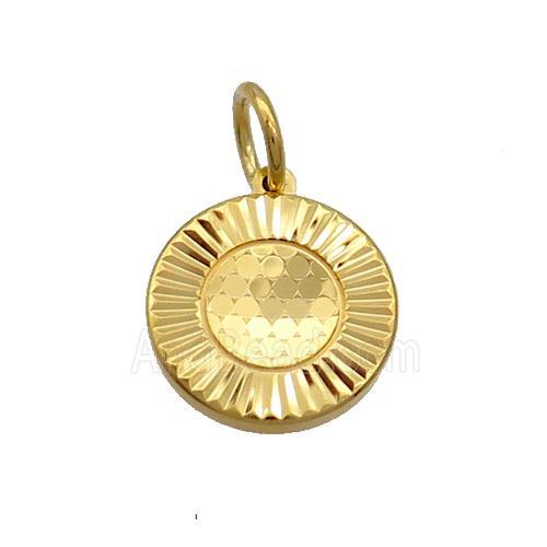 Copper Sun Pendant 18K Gold Plated