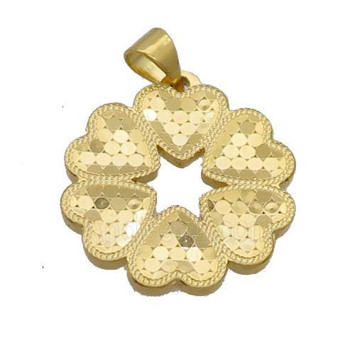Copper Heart Pendant 18K Gold Plated