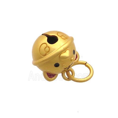 Copper Lucky Pigs Pendant 18K Gold Plated