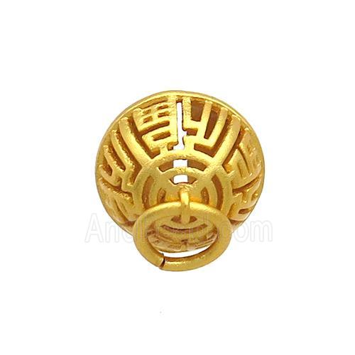 Copper Bell Pendant 18K Gold Plated