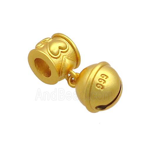 Copper Bell Pendant 18K Gold Plated