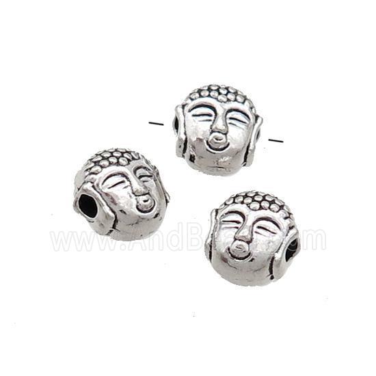 Tibetan Style Buddha Beads Zinc Antique Silver