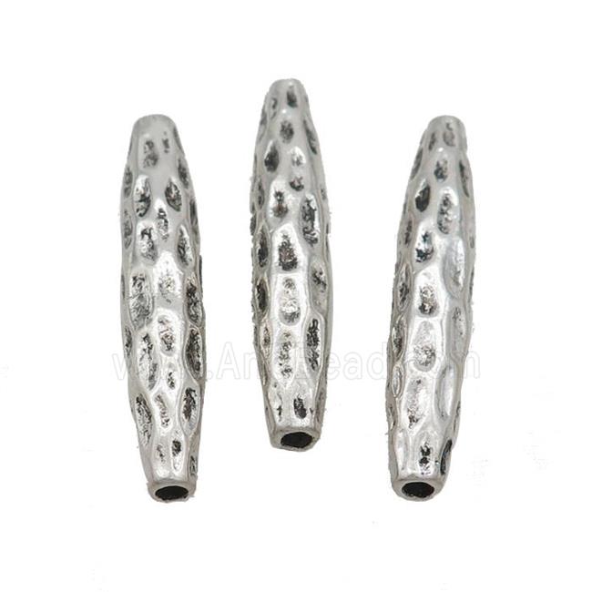 Tibetan Style Zinc Rice Beads Antique Silver