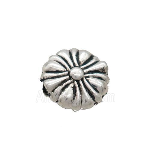 Tibetan Style Zinc Coin Beads Antique Silver
