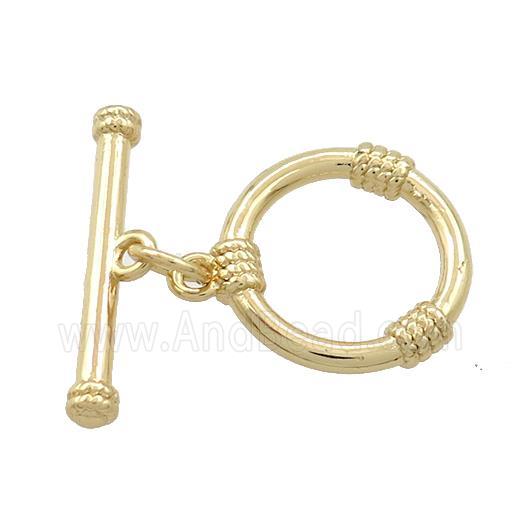 Copper Toggle Clasp Gold Plated