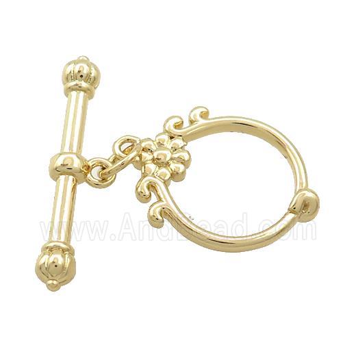 Copper Toggle Clasp Gold Plated