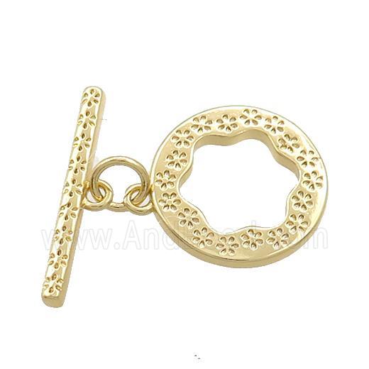 Copper Toggle Clasp Gold Plated