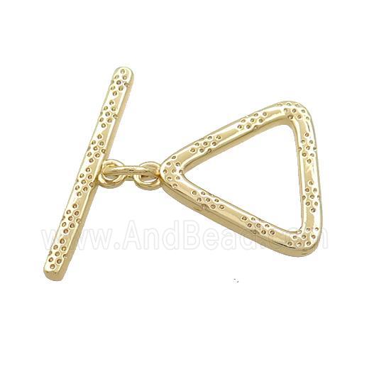Copper Toggle Clasp Triangle Gold Plated