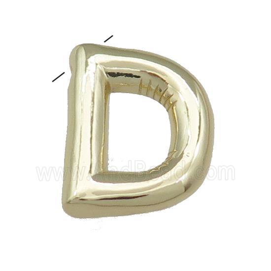 Copper Letter D Pendant Gold Plated