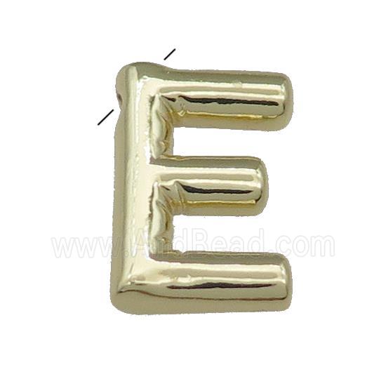 Copper Letter E Pendant Gold Plated
