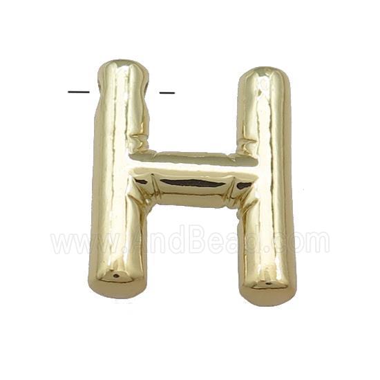 Copper Letter H Pendant Gold Plated