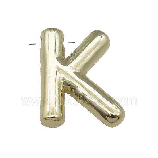 Copper Letter K Pendant Gold Plated