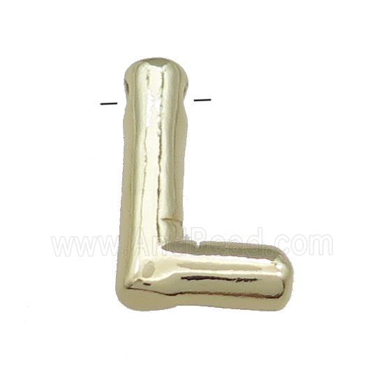 Copper Letter L Pendant Gold Plated