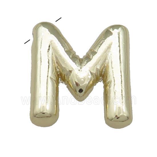 Copper Letter M Pendant Gold Plated