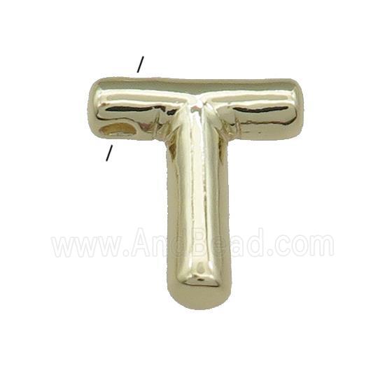 Copper Letter T Pendant Gold Plated