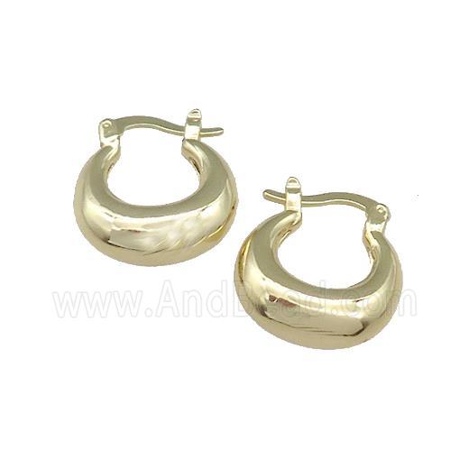 Copper Latchback Earrings Gold Plated