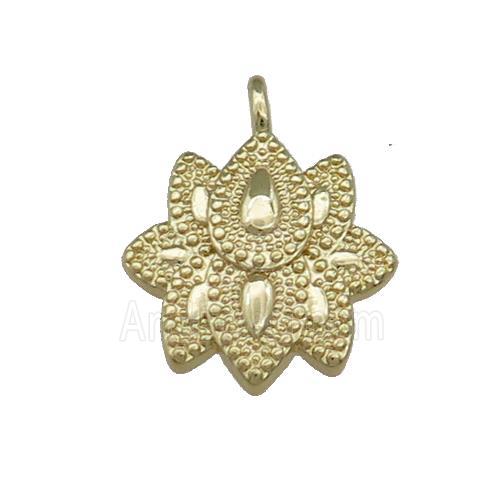 Copper Flower Pendant Gold Plated